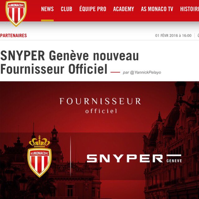 Snyper official partner of AS Monaco 👊🏼⚽️ #football #monaco #asmonaco #luxury #ligue1 #military #limitededition