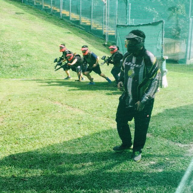 nrshrwn's tweet photo. Paintball experience 😀 #TeamSVM https://t.co/bSjC9Qrv69