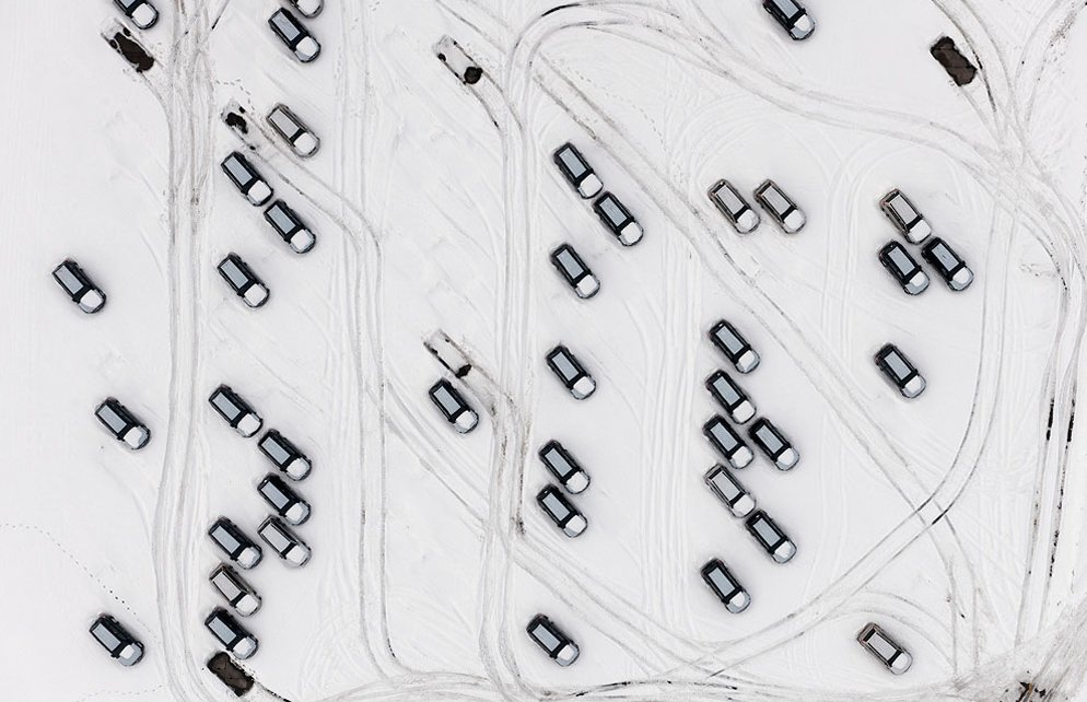 De schoonheid van een strenge winter. Reeks luchtoto's door Pools fotograaf Kacper Kowalski. puurconfituur.be/blog/detail/ko…