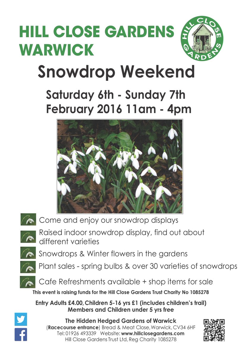 The Snowdrops are looking great. Come down and enjoy. #snowdrop #gardens #shakespeare2016 bit.ly/Close1G