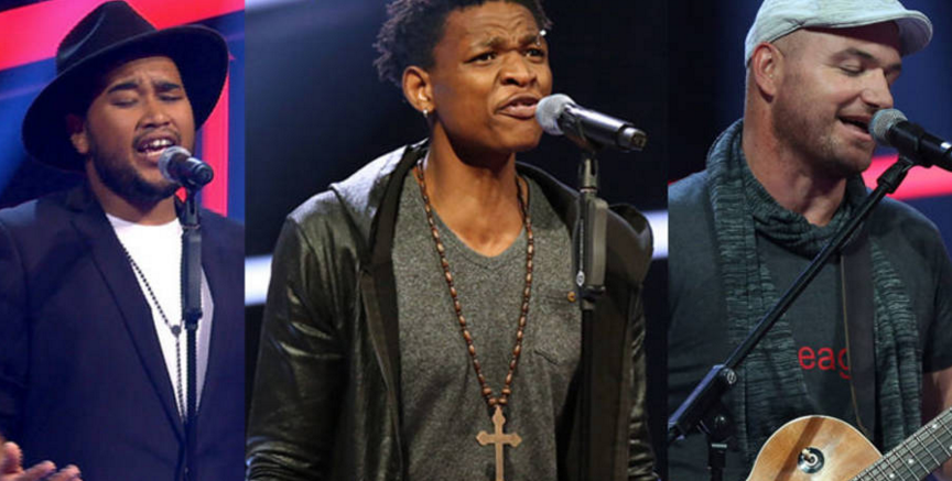 VoiceSA's tweet photo. A trio of talent got all four coaches to turn in #TheVoiceSA episode 1 - here's their story! https://t.co/b0zA27j2mr https://t.co/O6QeGfJrTN
