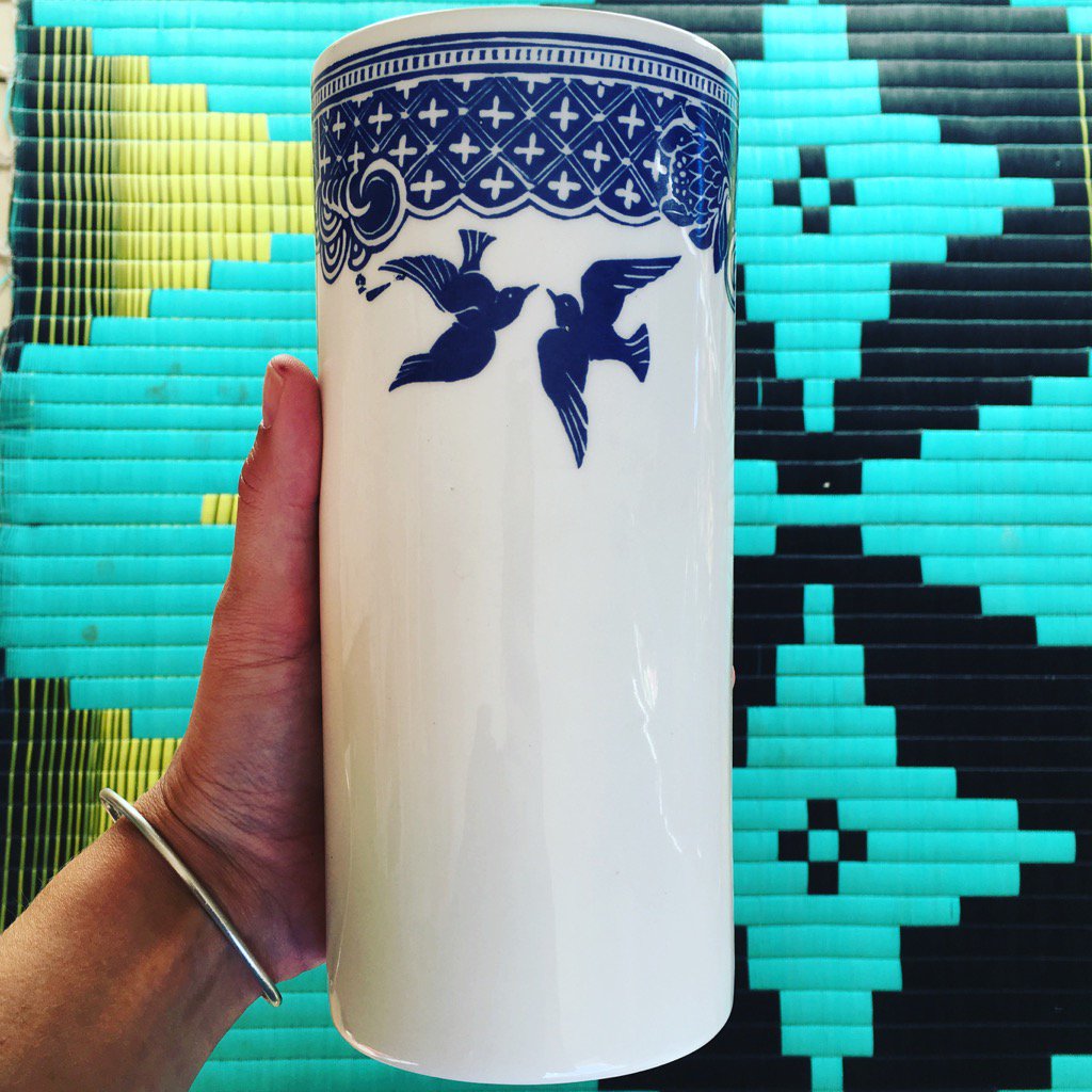 So excited about my new vase from @chandlerhousect @mrchandlerhouse 💙! #lovezabuyza #SAdesign