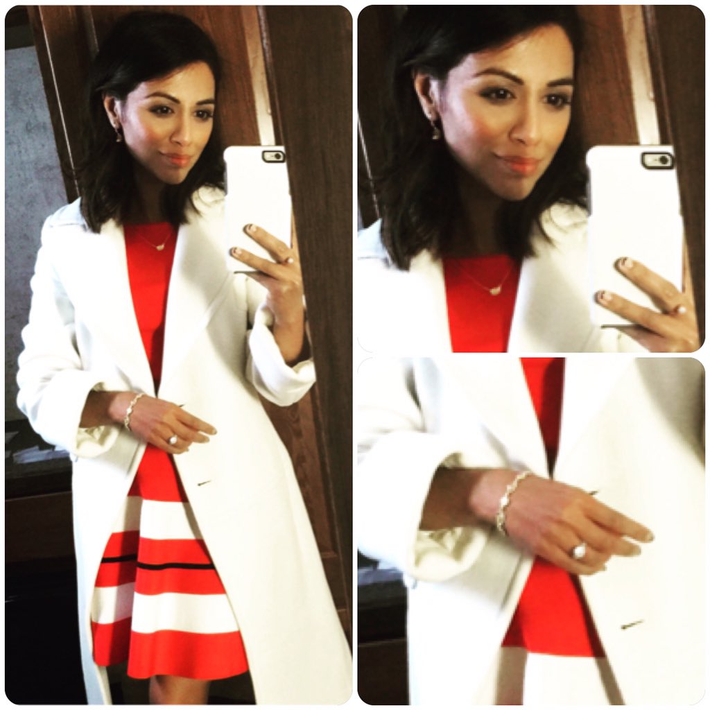 KarenDavid's tweet photo. Day 2 of filming #ColdFeet @itv &amp; I am loving all the @agmonroe jewellery! Thank you for all the beautiful pieces! 😍 https://t.co/917L31F16h