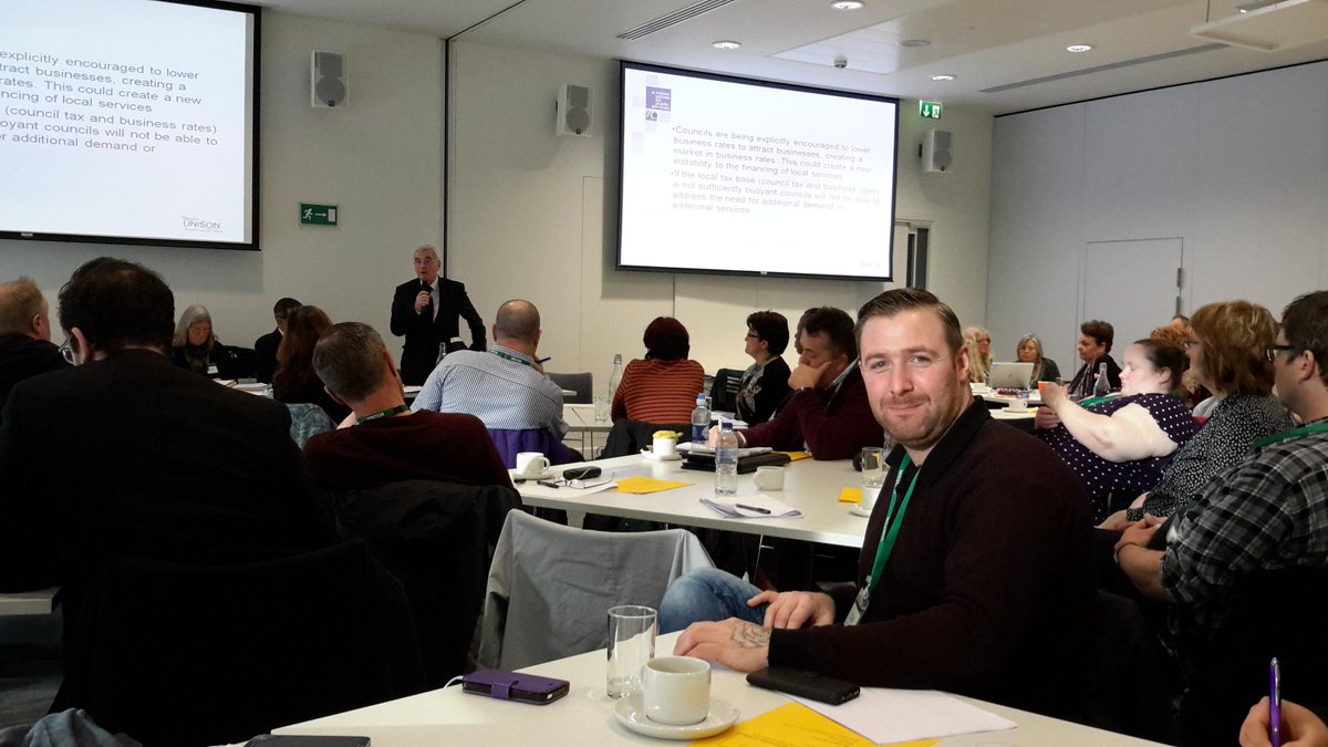 FarehamUNISON's tweet photo. Fareham delegate to local government conf enjoying shadow chancellor John McDonnell MP speaking to Unison south east https://t.co/eJUmEY4thU