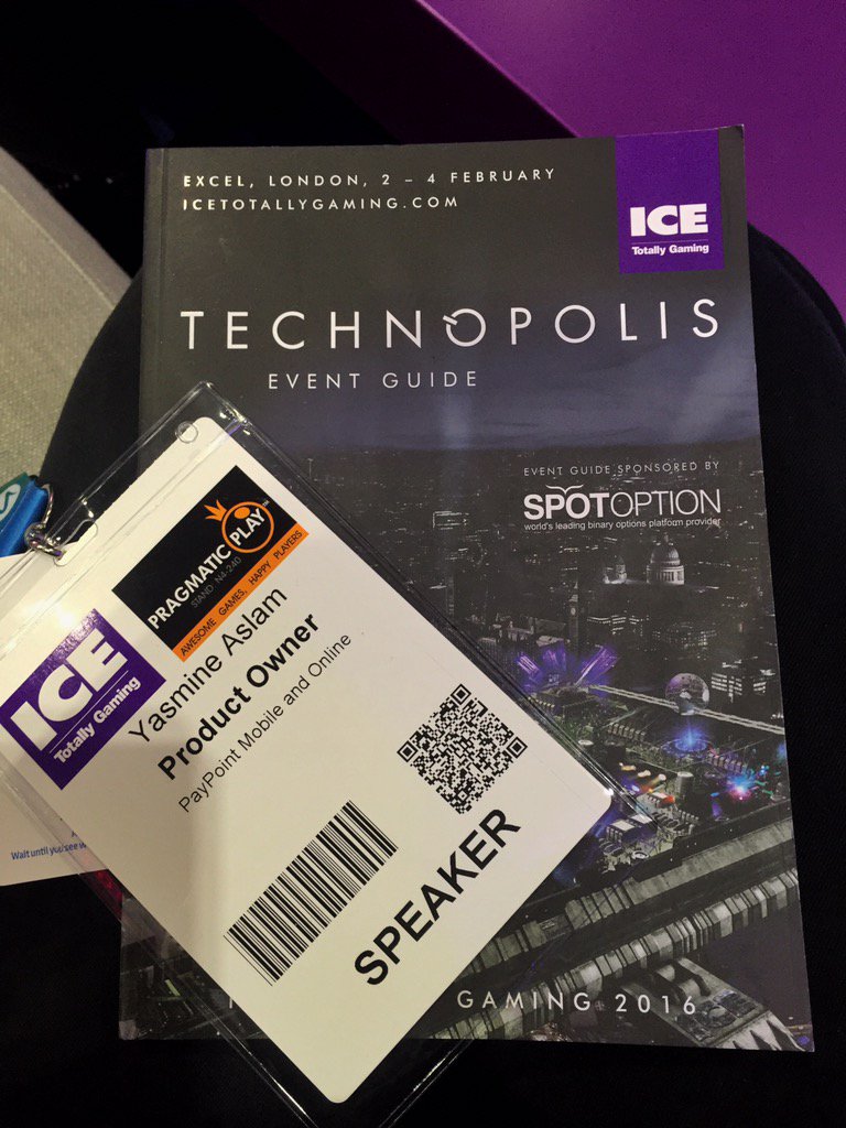 YasminePayments's tweet photo. All set for presenting @PayPointMobOn's Mobile SDK for the Quick Fire Operator Challenge at #ICEgaming https://t.co/4ByEyBnJHg