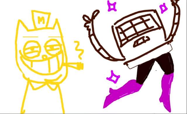 MamaPorcupine's tweet photo. Los dibujos random que se pueden hacer en #FlockDraw con otros es muy épico man 
Hice un mettaton sexy bnfneknkjef 💕 https://t.co/UDLLOJfeCr
