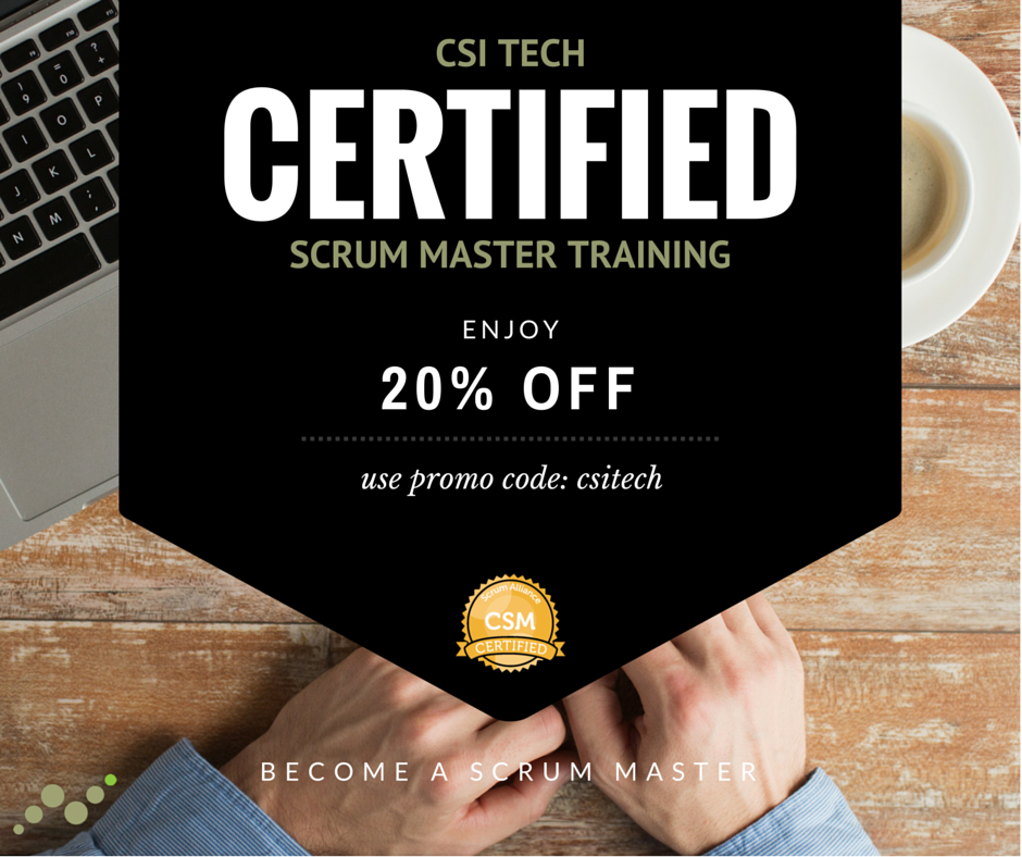 CSICompanies's tweet photo. Through #CSITech you can earn your #ScrumMaster certification! Next class - #Nashville https://t.co/9WrYpsR5Ae https://t.co/L5W2BDSAez