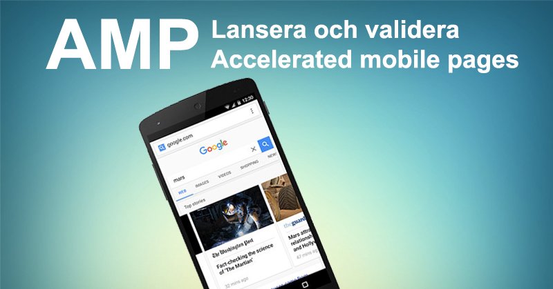 WebGuidePartner's tweet image. Vi har skrivit lite om Googles senaste projekt (AMP) Accelerated Mobile Pages. #svseo 
tinyurl.com/zrzdbbj