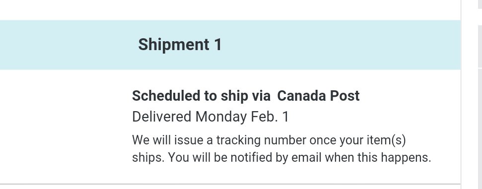 William_Penman's tweet photo. I suspect my @BestBuyCanada order isn't going to make estimated delivery day considering it hasn't even shipped yet. https://t.co/mZ2a4zlU3H