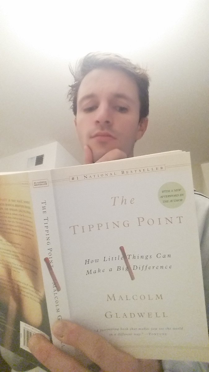 Best thing to do once you wake up: read a good book. Prepped for the day already #TheTippingPoint #SocialEpidemic