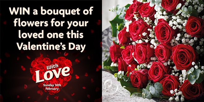 Morrisons's tweet image. Roses are red, violets are blue tell us why someone is special to you! 2 bouquets to win. po.st/NoD0oA