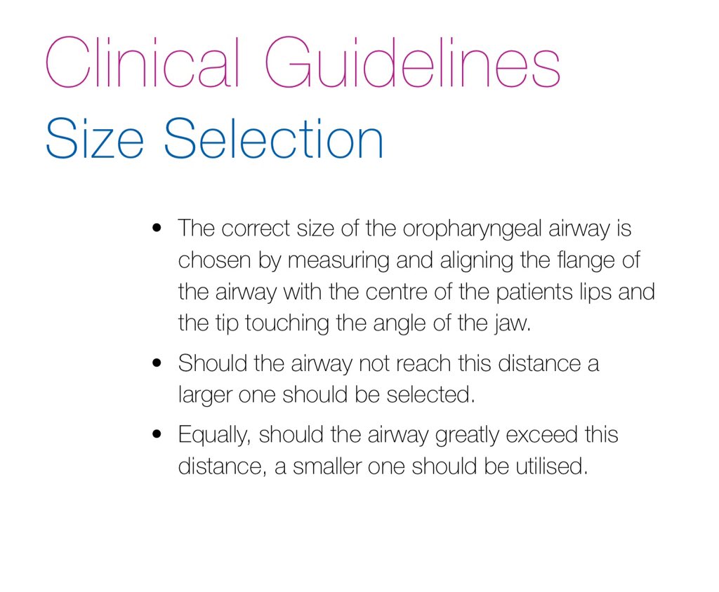 Guedel Airway Size Chart