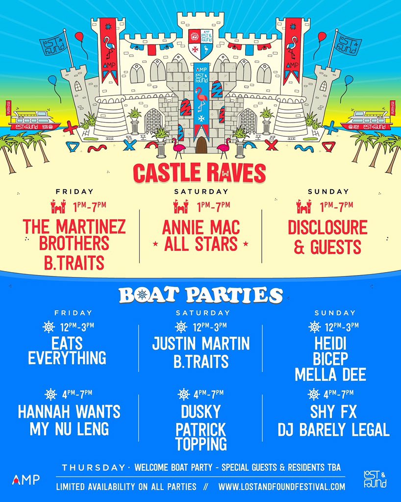 RT to win 2x tickets to a castle rave or boat party! 🏰⛵️Tickets on sale 9am tomorrow, info: po.st/LF16BoatsCastl…