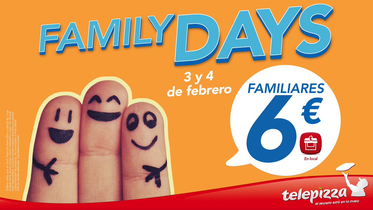 telepizzajaen's tweet photo. Miércoles y jueves, Family Days.
@ujaen @jaensquare @condondejaen https://t.co/Tr1CzKq9EF