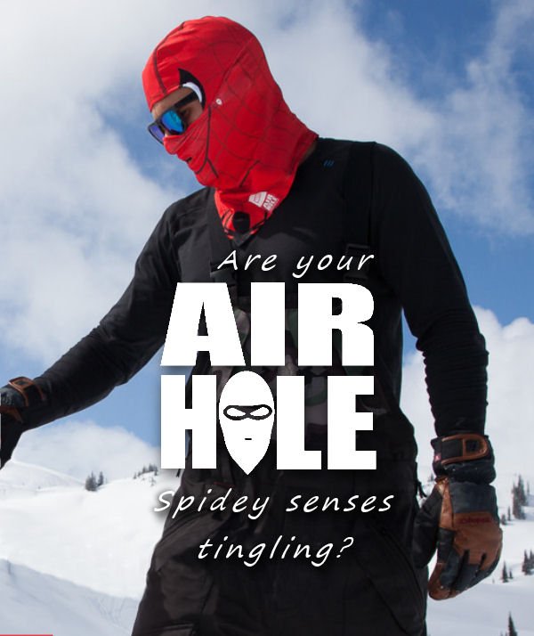 Spidey senses tingling?
#Airhole 's #SpiderMan #Balaclava for skiing &amp; boarding is for you! ubermountain.co.uk/brands/airhole