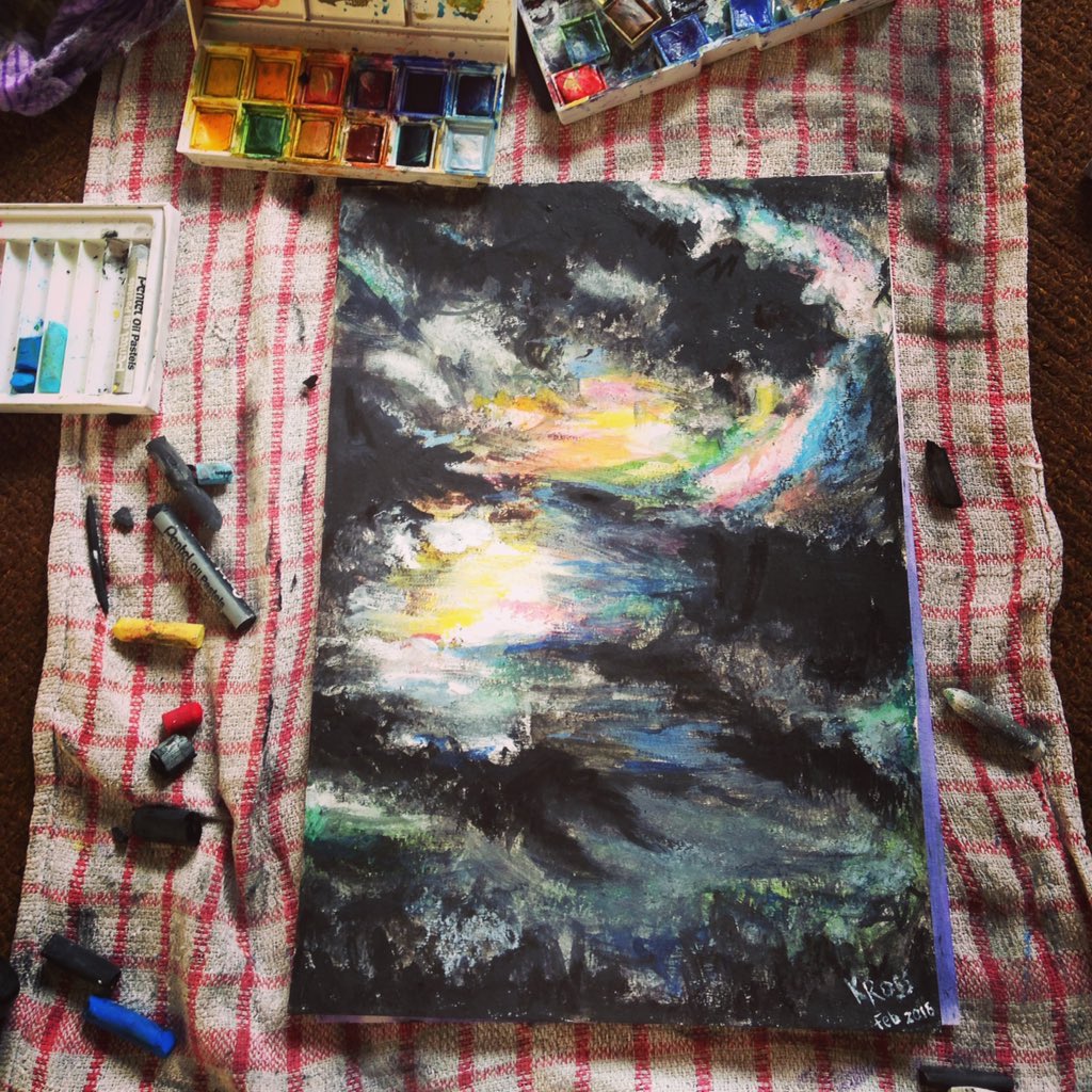 #storm #colour #charcoal #acrylic #chalk #ink