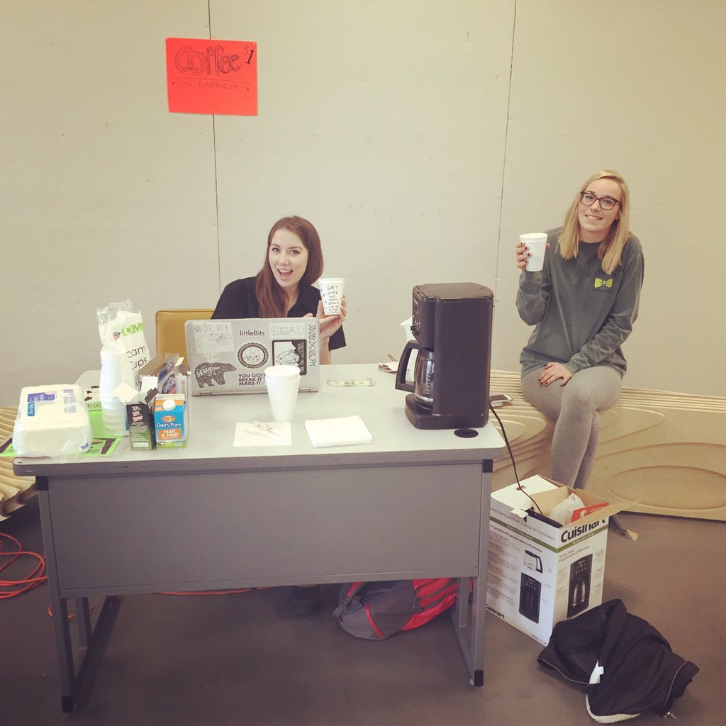 jmu_id's tweet image. New semester means $1 coffee is back! Come support JMU industrial design! #JMUID