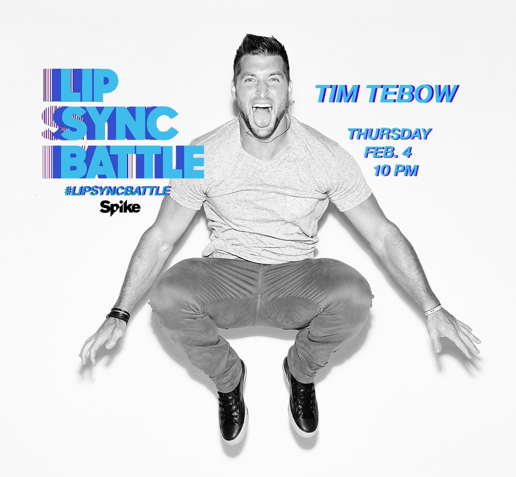 TimTebow's tweet image. Had so much fun filming @SpikeLSB with @llcoolj @chrissyteigen @ninadobrev #LipSyncBattle
