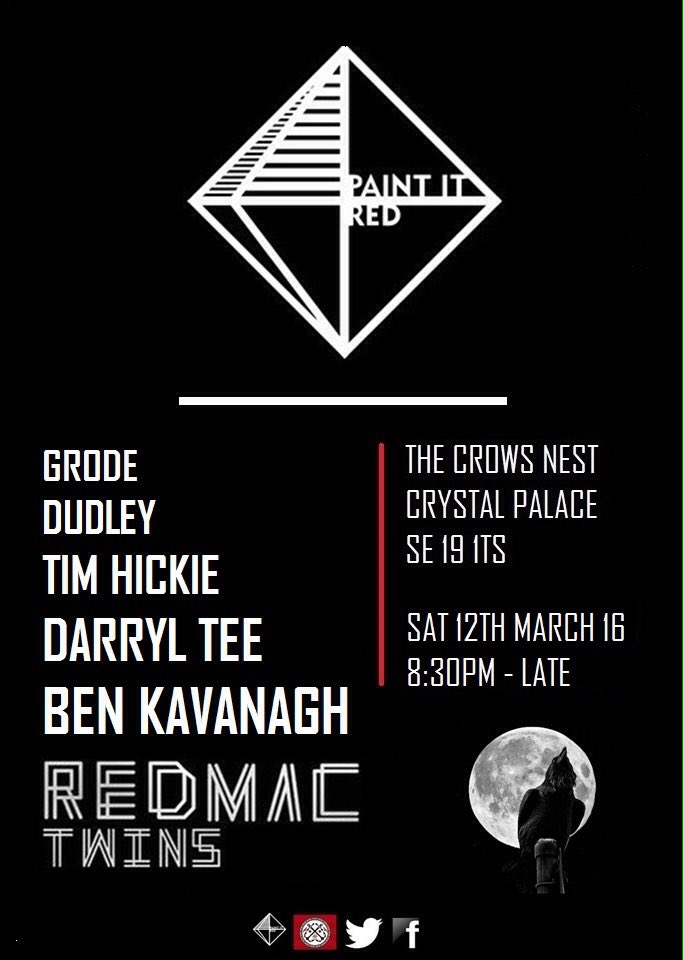 paintitREDmusic's tweet photo. We're back at the Crows Nest, SE19 on Sat March 12th. Join us! @RedmacTwins @1timhickie @JoshGrodent @Benkavanagh4s https://t.co/g0IQhLIoUX