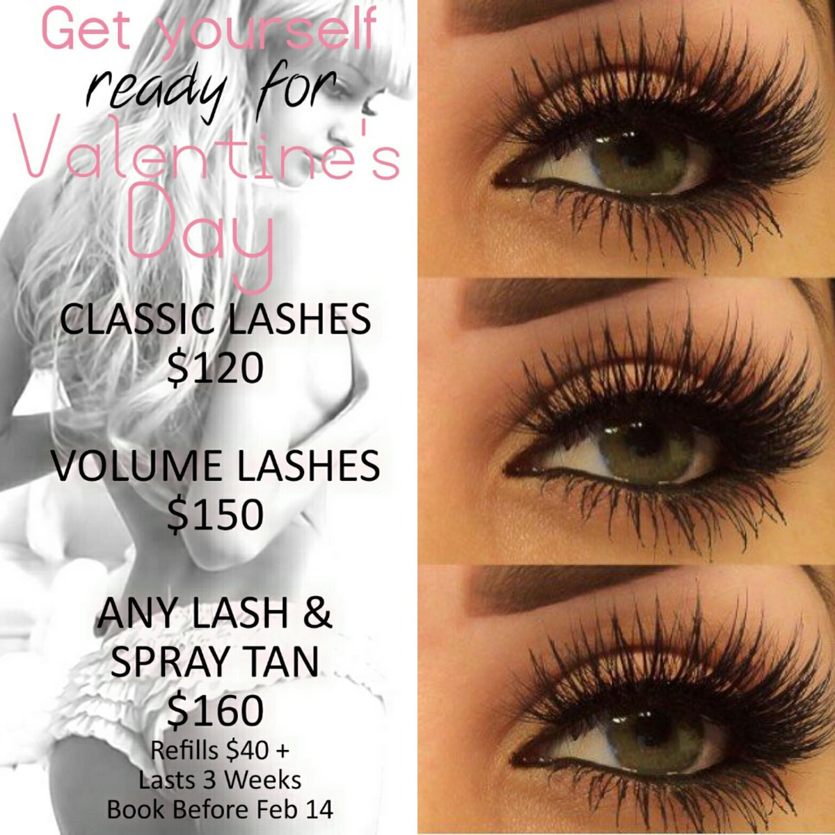 insidevalerie's tweet photo. Get your makeup done for the WEEK! lashes are safe, water proof, not painful and last 2-4 weeks! No more mascara! https://t.co/89pAicT7oJ
