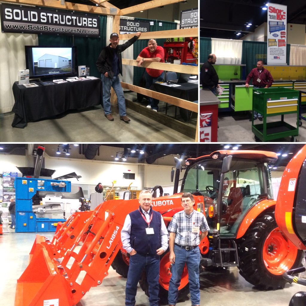 TheExchangeBoss's tweet photo. Come get Stor-Loc cabinets @djsteveh34, Adams Tractors &amp; put in Solid Structure shop! #spokaneagexpo https://t.co/ViZWzWC2DU