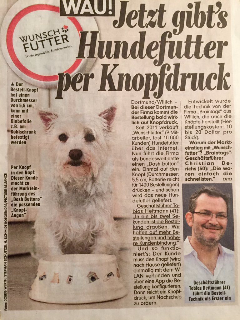 HeikoWasser's tweet image. Tolle Idee von #Wunschfutter. Junge Firma aus #Dortmund. #Imp und #Casey fressen das auch sehr gerne. 🐾🐾