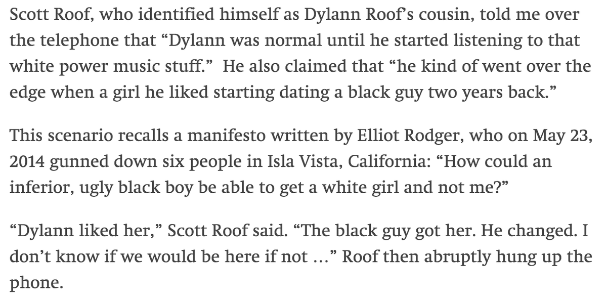 Brian Ries On Twitter That Time The Intercept Writer Made Up A Source Dylann Roof S Cousin For Quotes About White Supremacy Https T Co Dagangazee