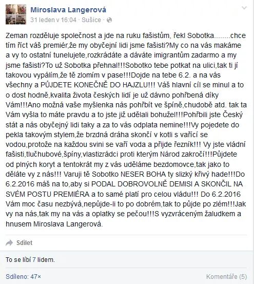 TheStudentTimes's tweet photo. Přesně o tomhle psal @etabery v eseji pro @RESPEKT_CZ. Paní Langerova s "láskou" pro @SlavekSobotka via #Obludarium https://t.co/x2KQeEgHzk