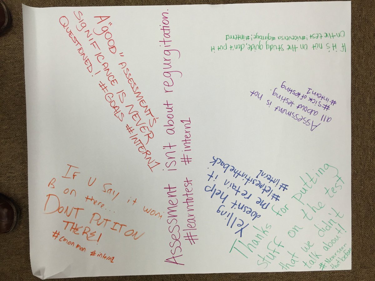 michaelsmills's tweet photo. My assessment students wanted to share their observations & thoughts on poor teaching practices #TheyGetIt #Intern1 https://t.co/ImGf3dmVbz