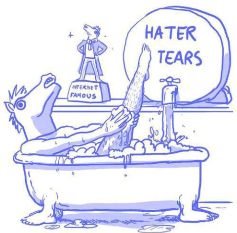 Aún no he respondido ni veinte preguntas en ask y ya tengo haters. Hoy voy a ir a dormir con el ego subido.