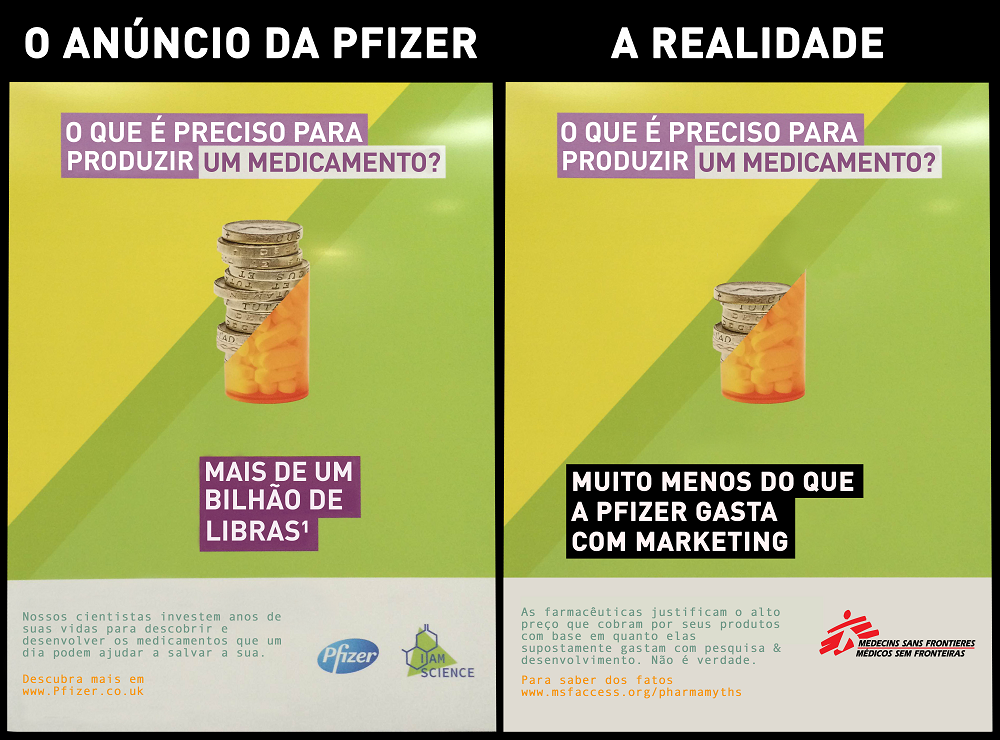 MSF_brasil's tweet photo. Nós vimos as novas propagandas da @Pfizer e achamos melhor esclarecer as coisas: https://t.co/sHzLUlXs4l https://t.co/kegvx0Sr5N