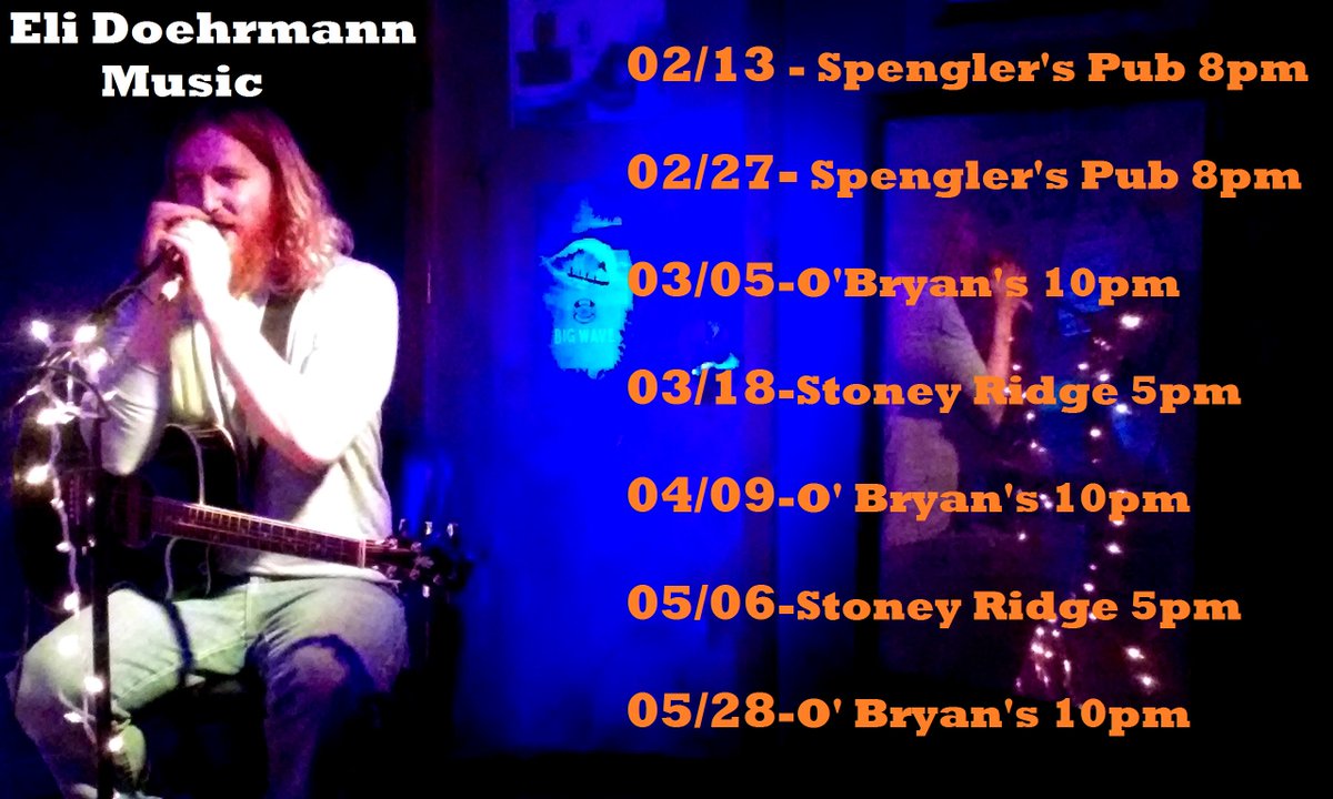 EDoehrmann's tweet photo. A lot of great shows coming up! @geezho and I will be there!  #music https://t.co/kySZqHFE3m