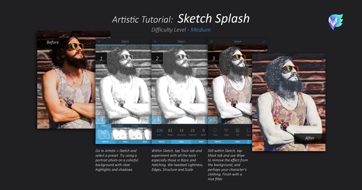 PhotoleapApp's tweet image. Create an awesome #artistic #sketch #portrait bit.ly/20EeYKt #TutorialTuesday