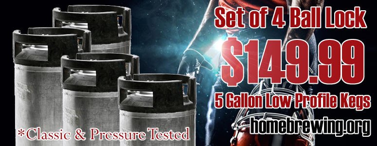 homebrewfinds's tweet photo. In case you missed it - (4) 5 Gallon Low Profile Ball Lock Kegs.... $149.99... $37.50 Each https://t.co/UN9crrGa0N https://t.co/HClWCQwEO0