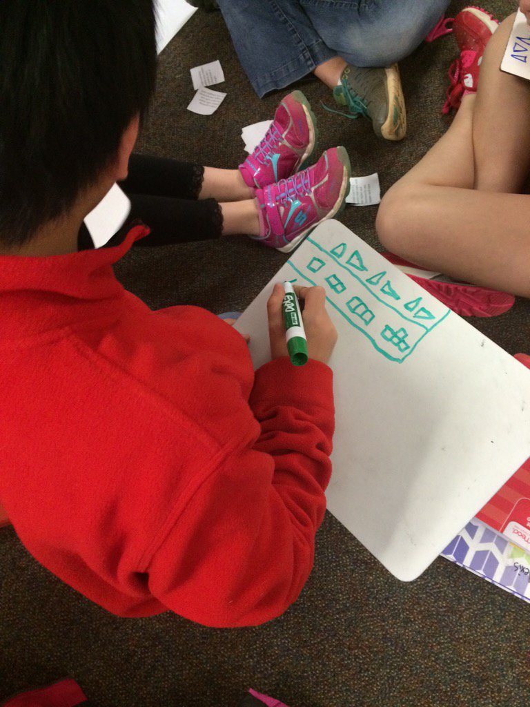 msfrerichsclass's tweet photo. Yesterday we jumped into learning about patterns with shapes and numbers!! Lots of connections, logic, &amp; reasoning! https://t.co/uwNvYjveVT