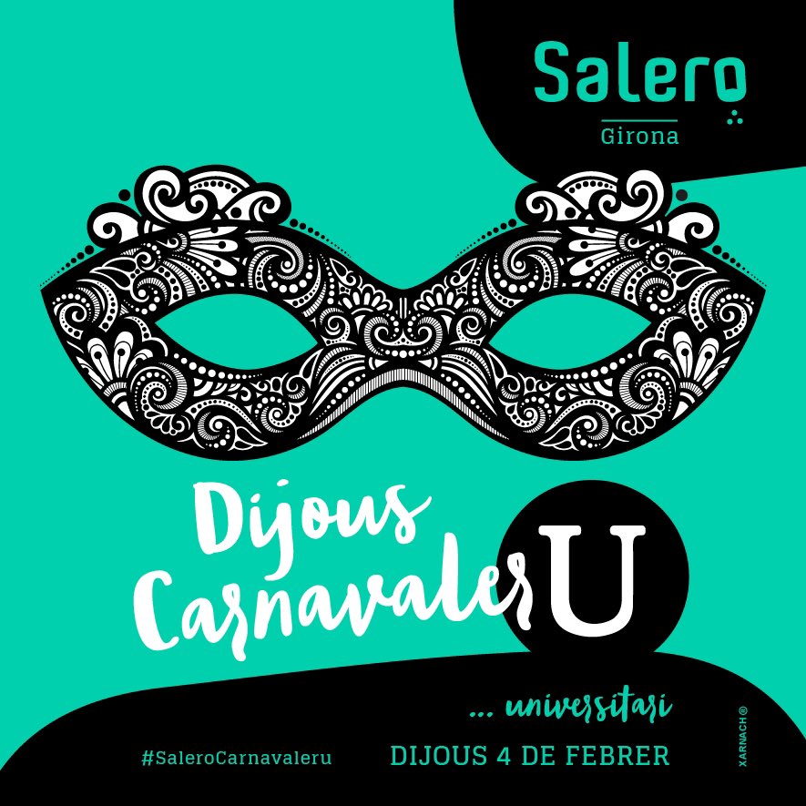 salerogirona's tweet photo. #DijousCarnavalerU al #SalerU Una @Desperados_es si véns disfressat abans de les 2h i mr. @titoplanas a la cabina! https://t.co/w17C1PBsux