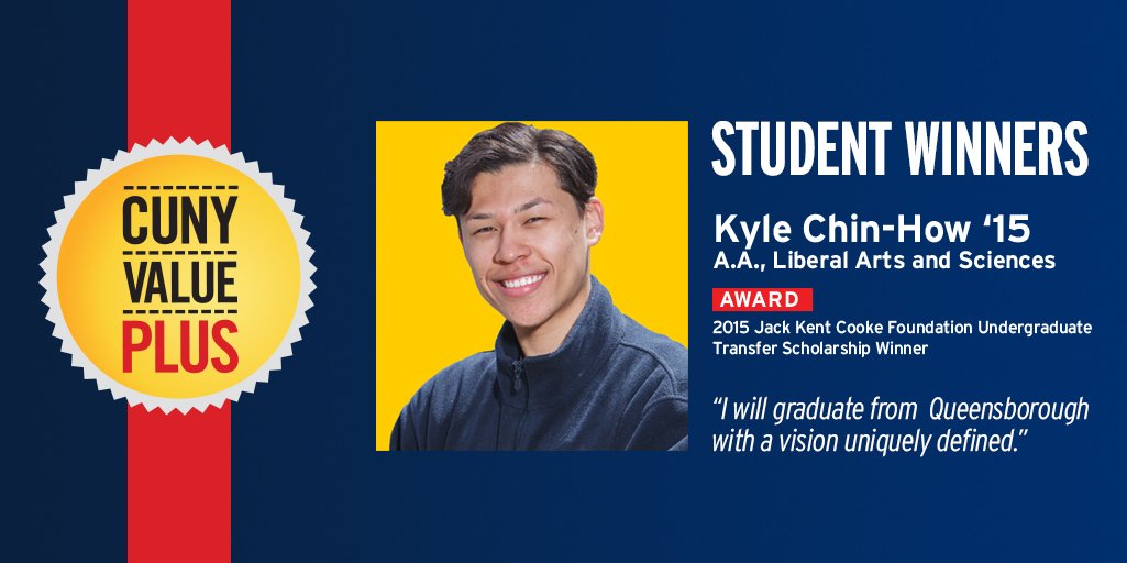 QCC_CUNY's tweet photo. Great Grad! Kyle Chin-How, @TheJKCF Scholarship winner! More: https://t.co/EvrRyBSSSm #QCCValue #SupportCUNY https://t.co/dmanGcAykG