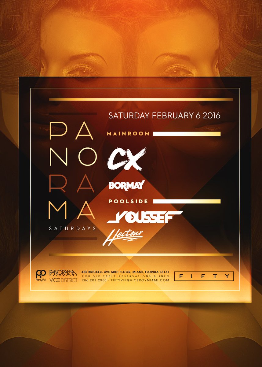 FIFTYMiami's tweet image. Thinking of the weekend? RSVP for Panorama at #FiftyMiami bit.ly/1Q9Oucq