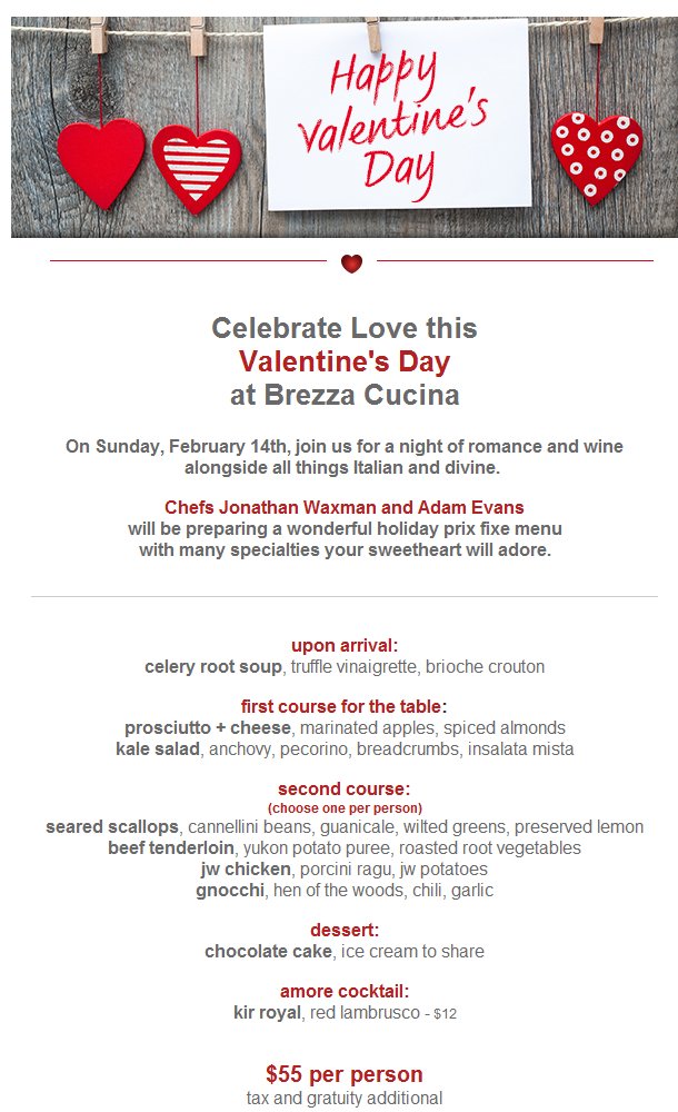 Celebrate Love at Brezza Cucina bit.ly/1PFh58K