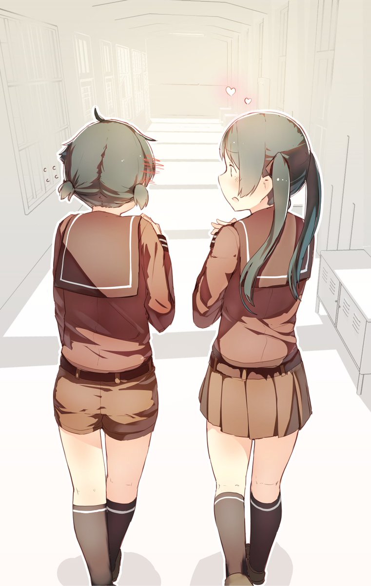 三隈(艦これ) ,最上(艦隊これくしょん) 「ツインテもがもが 」|フーフーのイラスト