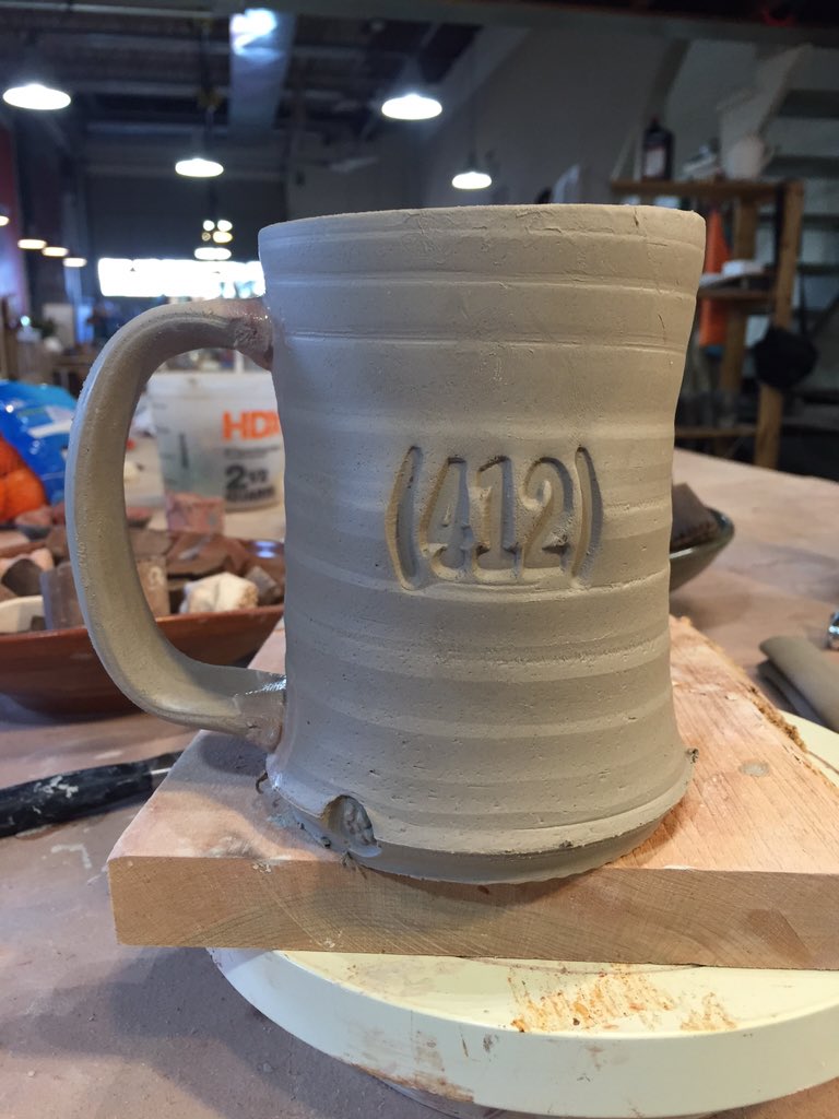 tonpottery's tweet photo. A (412) pint mug for the masses. https://t.co/6T1UJNV85p
