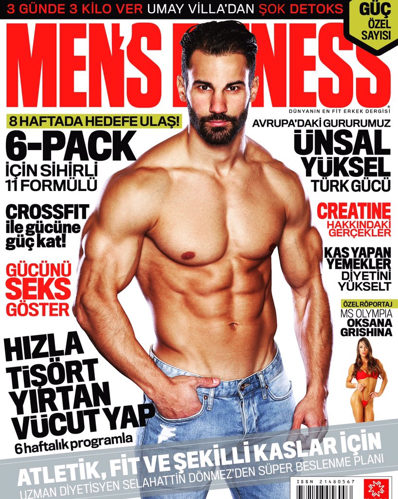 MensFitness_TR's tweet photo. MEN'S FITNESS şubat sayısında kapak konuğu avrupadaki gururumuz Ünsal Yüksel.. Ayrıcalıklı erkeğin dergisi MF... https://t.co/Y8Snevxh2a