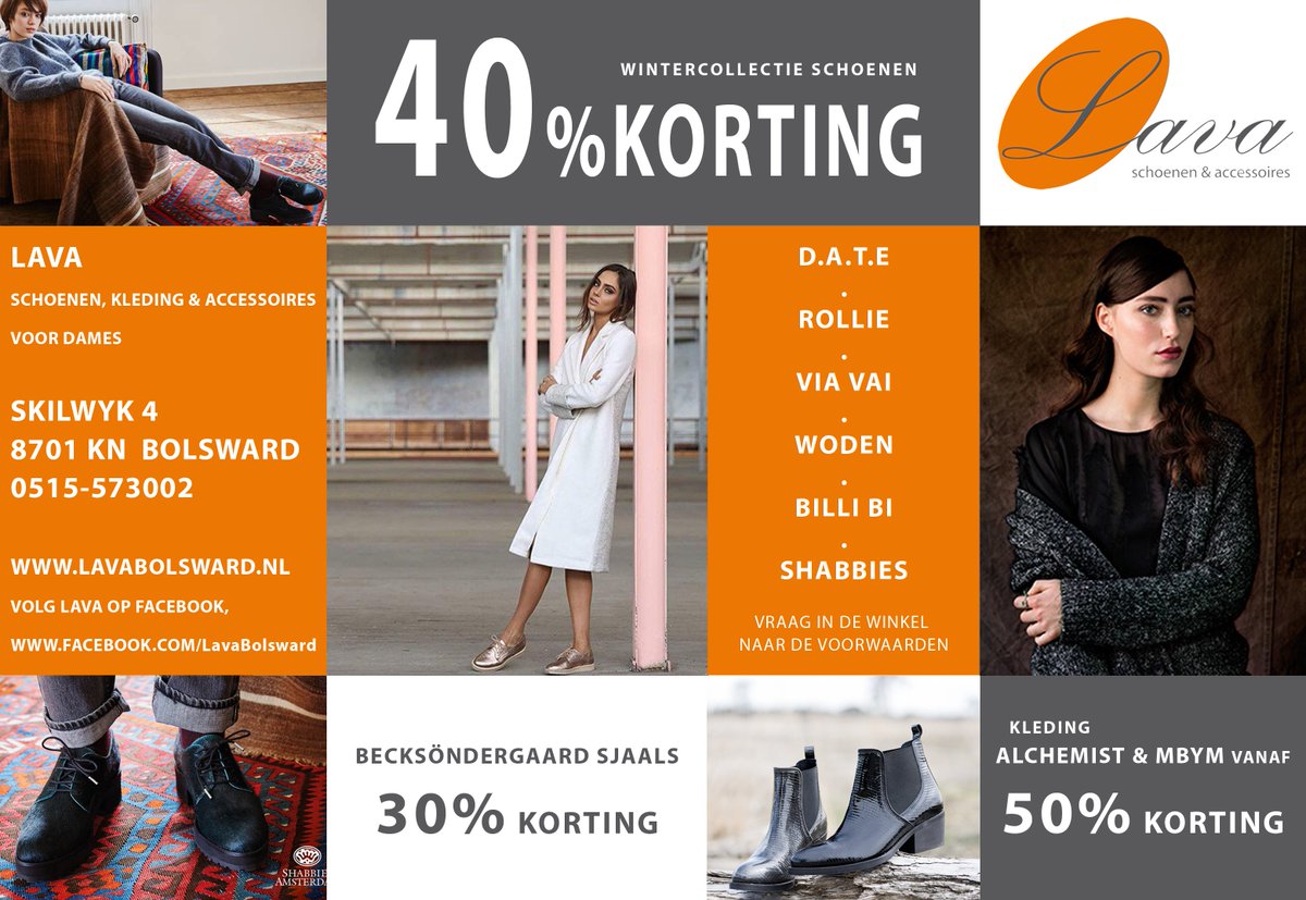 De laatste ronde SALE ~ wintercollectie #schoenen nu met 40% korting ~ kleding VANAF  50% korting #Lava #Bolsward