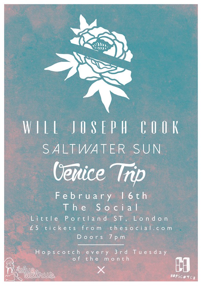 .@UKHopscotch w/ <a href="/WillJosephCook/">Will Joseph Cook</a>, <a href="/saltwater_sun/">𝘚𝘢𝘭𝘵𝘸𝘢𝘵𝘦𝘳 𝘚𝘶𝘯</a>  &amp; <a href="/VeniceTripMusic/">Venice Trip</a> tonight
bit.ly/1maAQ0u