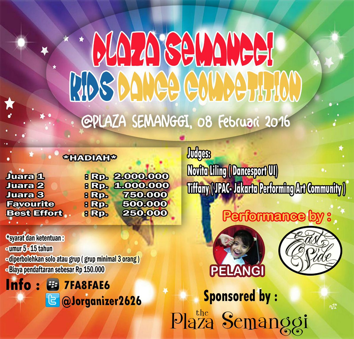<a href="/infolomba_indo/">info-lomba.com</a> yuk buruan daftar ^_^ @PlazaSemanggi 
PLAZA SEMANGGI KIDS DANCE COMPETITION
Senin, 8 februari 2016