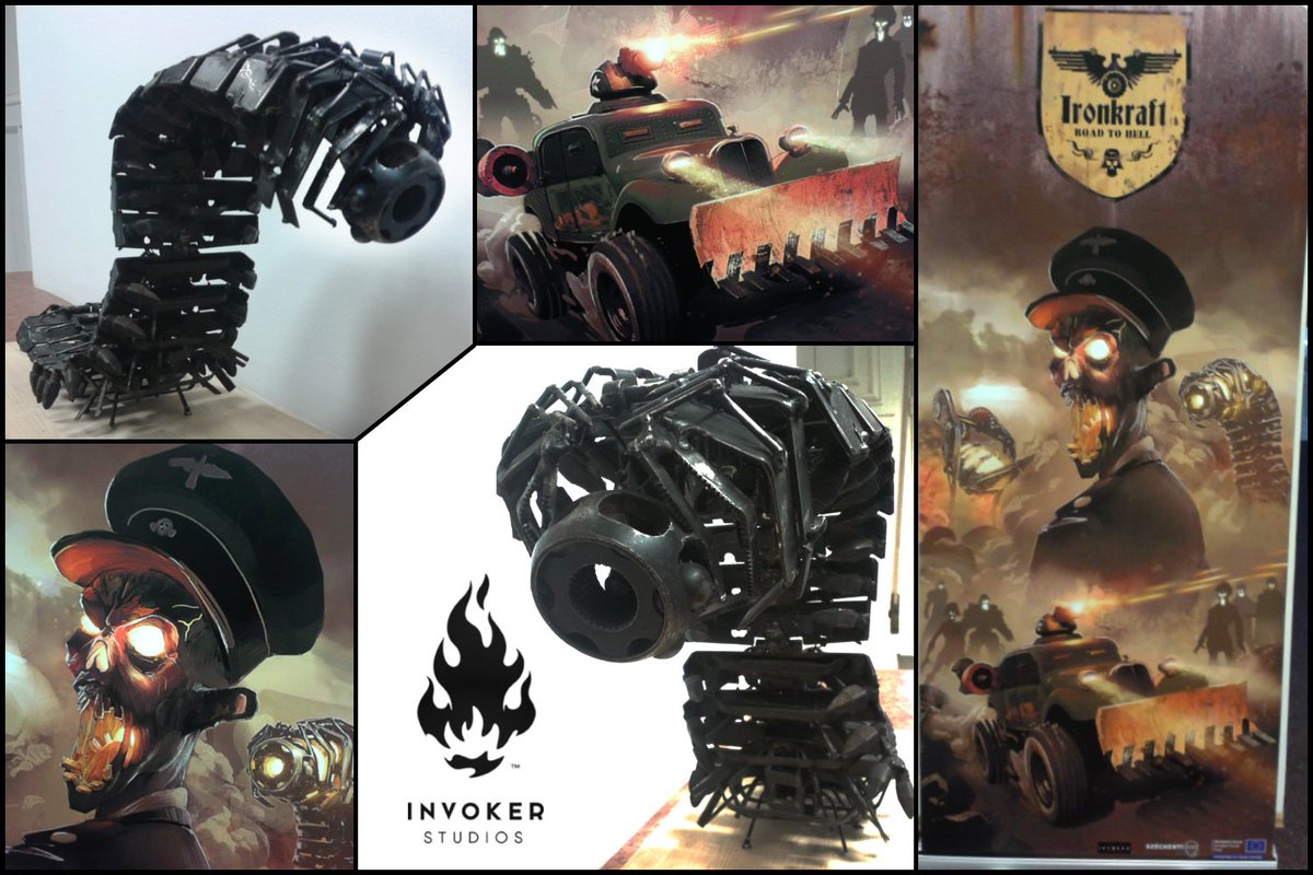InvokerStudios's tweet photo. First things you'll see when you enter our #office: #zombies, #cars and #alien #sculptures. #indiedev #gamedev #bts https://t.co/kTXOq1Llac