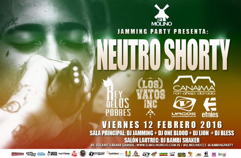 Dj_Jamming's tweet photo. JammingParty presenta #NEUTRO_SHORTY @NeutroSDOficial en la tarima del Molino @ElMolinoCcs https://t.co/J1sjoEpZCe @DJLION75 @titobless >
