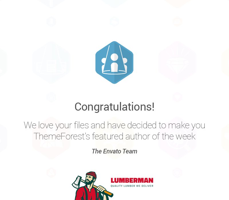 lumbermandesign's tweet photo. Lumberman Designs achieved a new form of awesomeness recognition - and become a featured author on @ThemeForest! https://t.co/fS6seIaR0y
