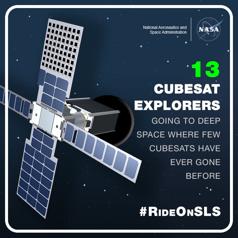 NASA_SLS's tweet photo. Here's how we're making room for the 13 CubeSats to #RideOnSLS: https://t.co/ol2YXWkG9i #JourneytoMars https://t.co/vYLv6PDAVX