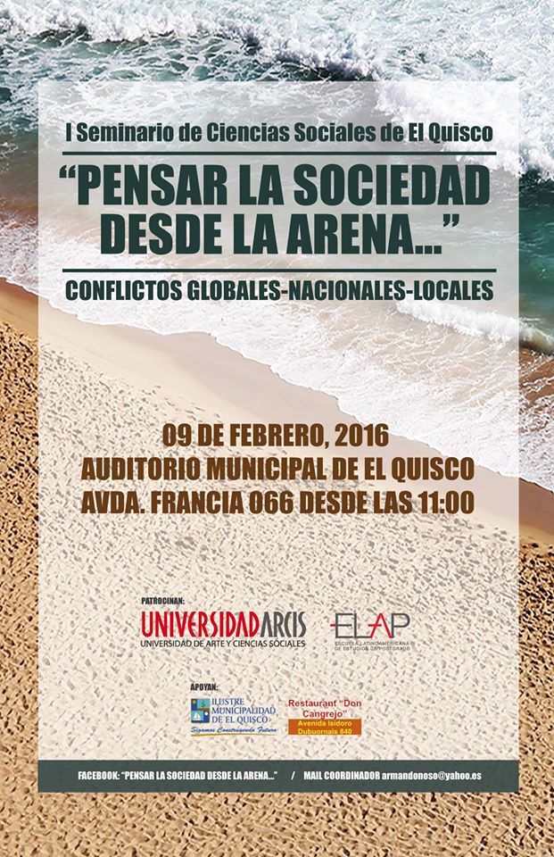 arcisoficial's tweet photo. Actividad para este 9 de Febrero: I Seminario de Ciencias Sociales del Quisco. https://t.co/qAKdaT0p3S https://t.co/YgsU2ZSZo7